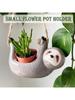 1 Pack, Hanging Planters Pots Indoor For Succulent Air Plants Cactus Ceramic Cute Flower Pot Holder Outdoor Gardening Gifts For