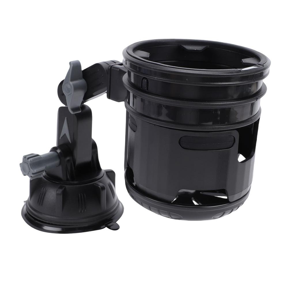 Double Car Cup Holder, Folding Design, Suction Cup Base, Joints for Various Containers, Dashboard,