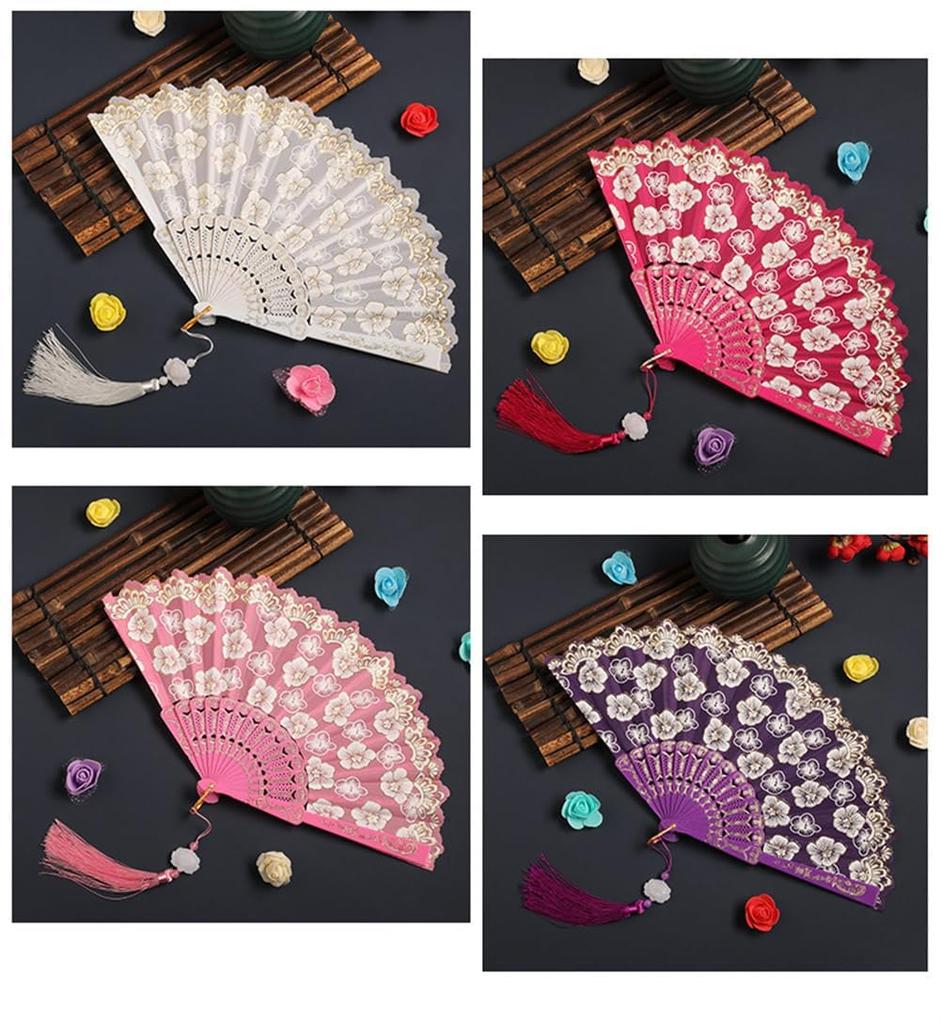 Stylish Folding Fan Perfect for Fireworks New Traditional Japanese Japanese Kabuki and Heatstroke Prevention Free [WURHUDC] Women's Japanese-Style -