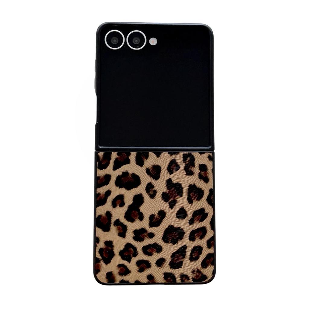 Leopardmønstret Anti-fall Deksel for Samsung Galaxy Z Flip7/6/5