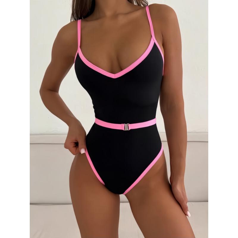 Damen S Einfarbig Sexy Badeanzug