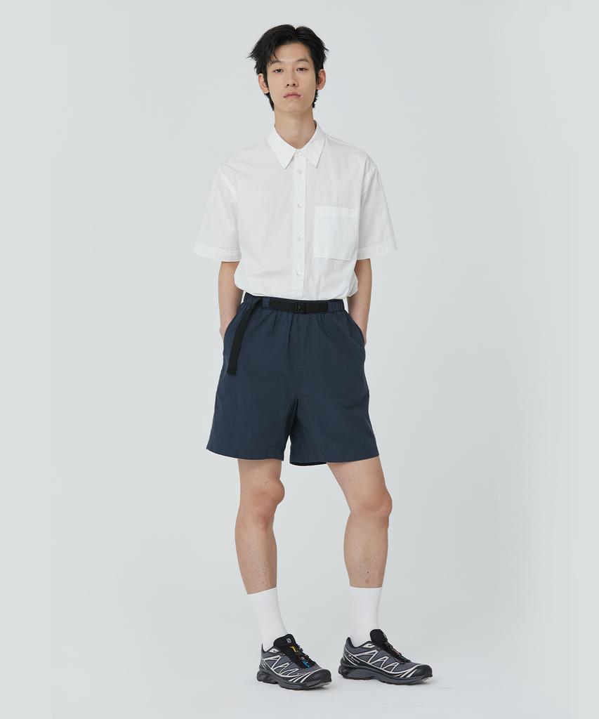 PUBLICFIGURE Cotton Ripstop Half Pants_Navy