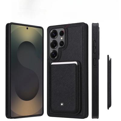 Vysoce kvalitní kožené pouzdro na telefon pro Samsung Galaxy S26 S25 S24 S23 S22 Ultra s magnetickým krytem pro ochranu ID karty