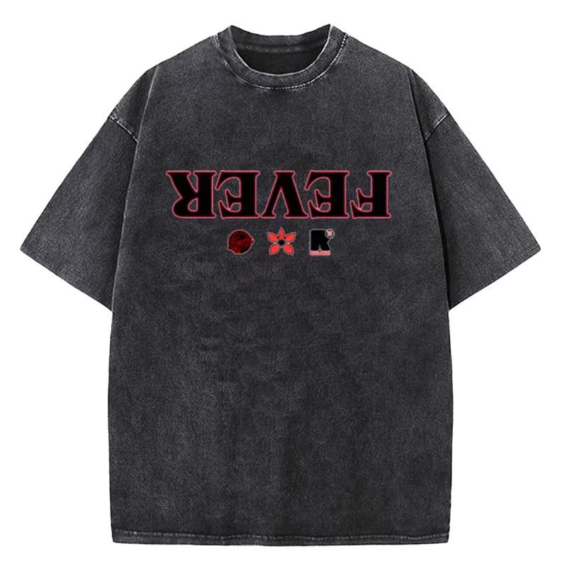 Quality Cotton Acid T Shirt American TV Series Stranger Vintage Washed Movie T-shirt ELEVEN 11 for Men Women