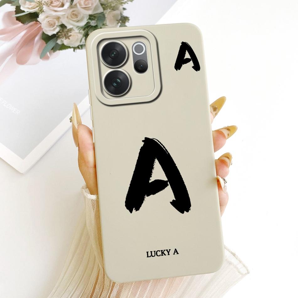 For Vivo V70 / V70 Elite 2026 Lucky Initial Letter Phone Case For Vivo V 70 V70Elite 5G V2538 V2548 Soft Silicone Cases Bumpers