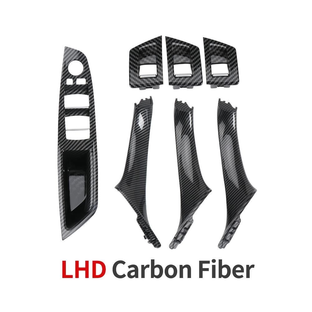 LHD RHD 7 PCS Car Interior Door Handle Pull Cover Trim 7PCS 1 Set For BMW 5 Series F10 F18 523 525 528