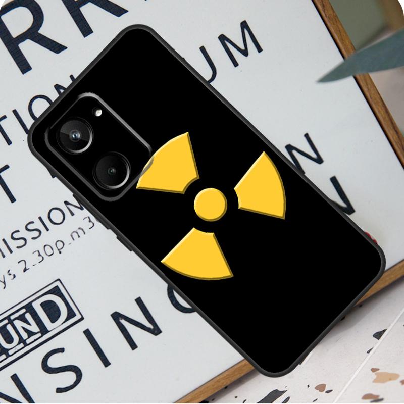 Nuclear Radiation Warning Sign For Realme C31 C33 C35 C51 C53 C55 C67 GT5 GT Neo 6 9 10 11 12 Pro Plus C21Y C25s C30 Case