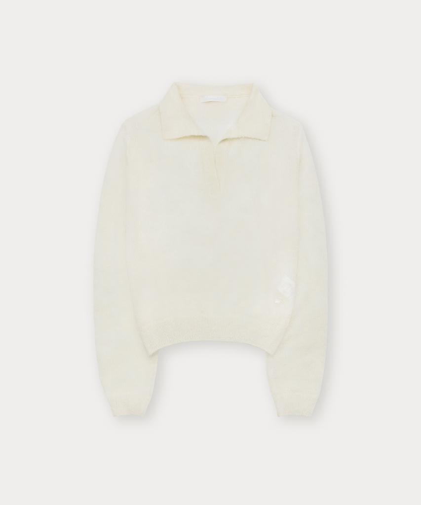 Sseomweeobeoteo See-Through Collar Knit - Ivory