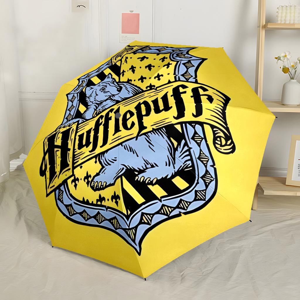 Gryffindor Pride And Loyalty Automatic Umbrella Sturdy 8-Rib Shaft Durable Plastic & Iron All-Season Umbrella for Travel Elegant Women's Umbrella