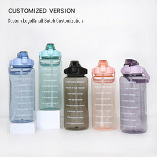 1L Farbverlauf Wasserflasche - Großes Fassungsvermögen, Auslaufsicher, Tragbar, Direktes Trinken, mit Skala für Fitness und Sport