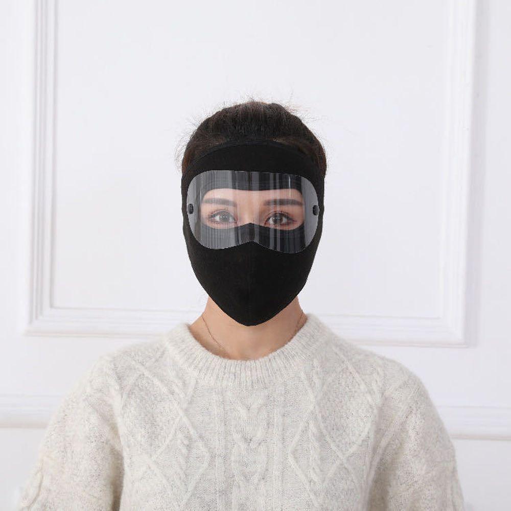 

Balaclava Breathable Riding Hat Cycling Headwear Face Mask Hood Caps Cycling Cap Fleece Face Shield black-Polar fleece