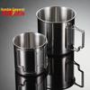 Qianxing 304 Stainless Steel Retro Camping Mug with Foldable Handle