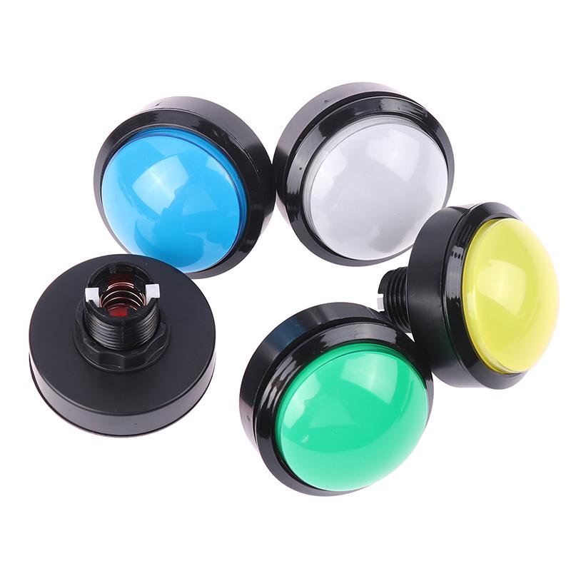 

1 шт. 60 мм кнопки для аркадних ігор, великий круглий світлодіод з підсвічуванням і мікроперемикачем для деталей машини для аркадних ігор своїми руками 12 В 32 А купольний перемикач світла зелений