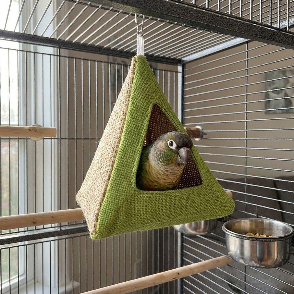 Triangular Summer Cooling Nest Cooling Mat Bird Hanging Tent Bird Hammock  Hiding House