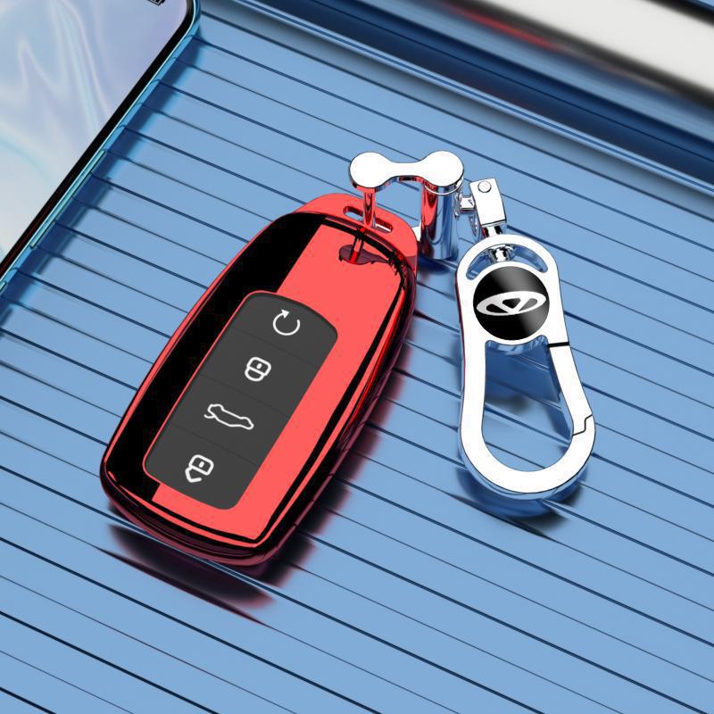 Premium Luxury Key Case for Chery Tiggo 9 - Fits 2023 Models, 5 & 7 Seaters, Complete Cover with Buckle