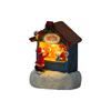 Glowing Christmas Village Houses Luminous Resin Miniature Santa Shop Scene Lighting Creative Holiday Christmas Holiday Supplies