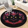 1pc Feline Flames Office Round Area Rug, Under Office Chairs Bedroom Living Room Home Decor, Room Deco, Available in Various Sizes