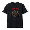 Gothic Heavy Metal Kublai Khan Nomad Skull Print Streetwear Casual T Shirt Vintage Washed Streetwear Fashion