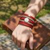 Damen Geflochtenes Armband Verstellbares Design Imitation Perlen Strasssteine Dekor Sicheres Verschluss Armband Handgelenk Accessoire