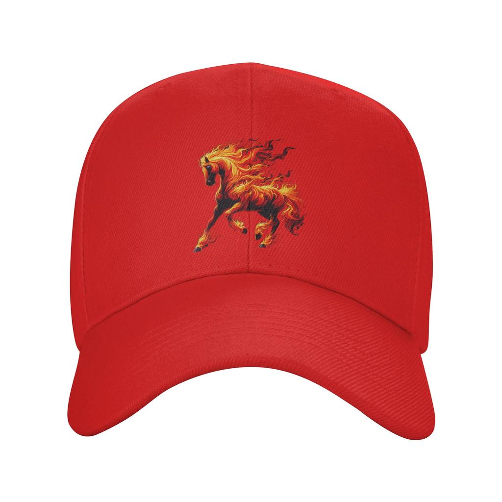 Fire Horse Animal Horse Sun Baseball Cap Summer Men Adult  Print Trucker Hat High Quality Casual Tennis Skate Baseball Caps