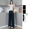 Douyin Quality Women's Summer 2025 Ice Silk Wide-Leg Pants - Casual & Thin Style