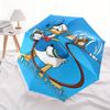 1pc Blue Donald Duck Automatic Folding Umbrella - 3 Folding Design, Vivid Cartoon Pattern, Suitable for Outdoor Activities, A Gift for Fans