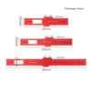 Aluminum Alloy Carpentry Marking Ruler High-Precision With Slide Stop Positioning Gauge Ruler Versatile Hole Punching Ruler