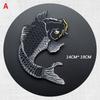 Chinese Style Squid Koi Fish Literary Patch Embroidery Decoration High-end Exquisite Collection Iron On Patches Badge Medal