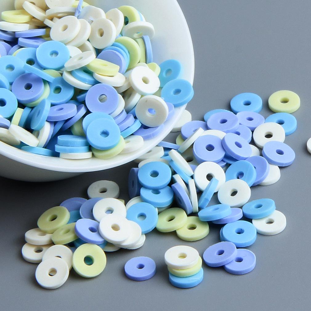 10g DIY Solid Color Polymer Clay Beads for Bracelets & Necklaces - Handmade Spacer Beads