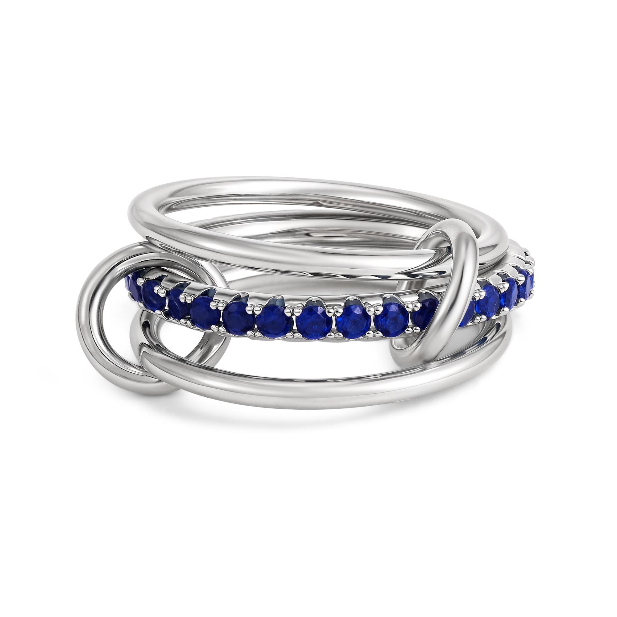 

Stainless Steel Multilayer Connecting Rings 18K Gold Plated Cubic Zirconia Gold Silver Mixed Color Stackable Finger Jewelry Gift US8