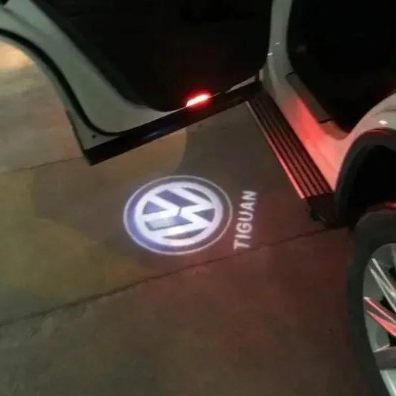 ZDFVU1 For VOLKSWAGEN VW LED Car Door Logo Light for VW Volkswagen R Golf 5 6 7 GTI GTD GTE Touareg CC Passat B6 B7 B8 B9 C6 C7 C8 Tigu b2