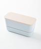 BRUNO Yamanaka Lacquer Bicolor Lunch Bento Dishwasher Microwave No 2-Tier Box, Box, Safe, Safe, Gray, Size, RBHK013-GY