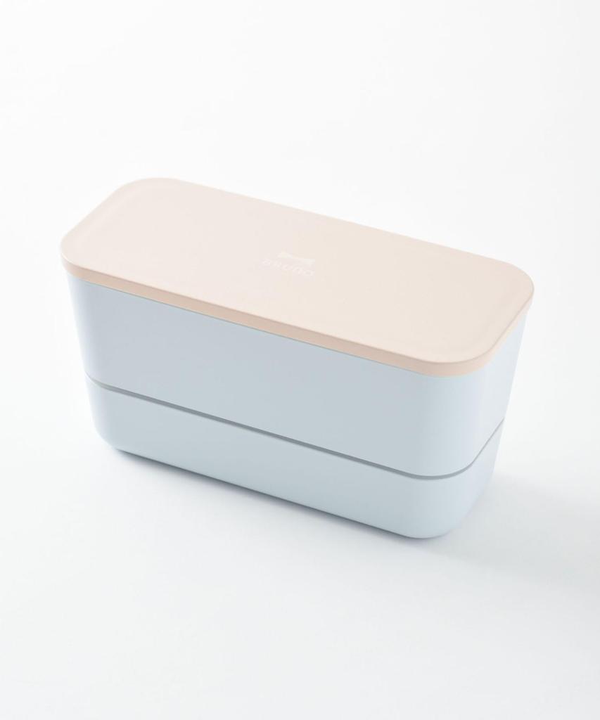 BRUNO Yamanaka Lacquer Bicolor Lunch Bento Dishwasher Microwave No 2-Tier Box, Box, Safe, Safe, Gray, Size, RBHK013-GY