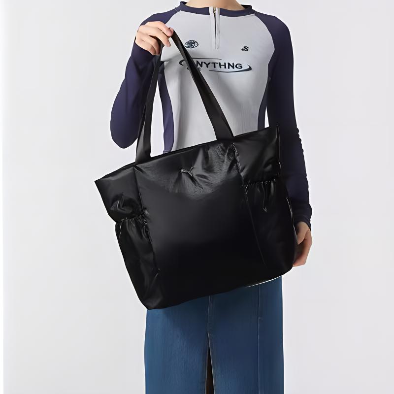 New PUMA Fabric Tote Bag Shopping Bag Shoulder Bags Regular Women's Black 091291-01
