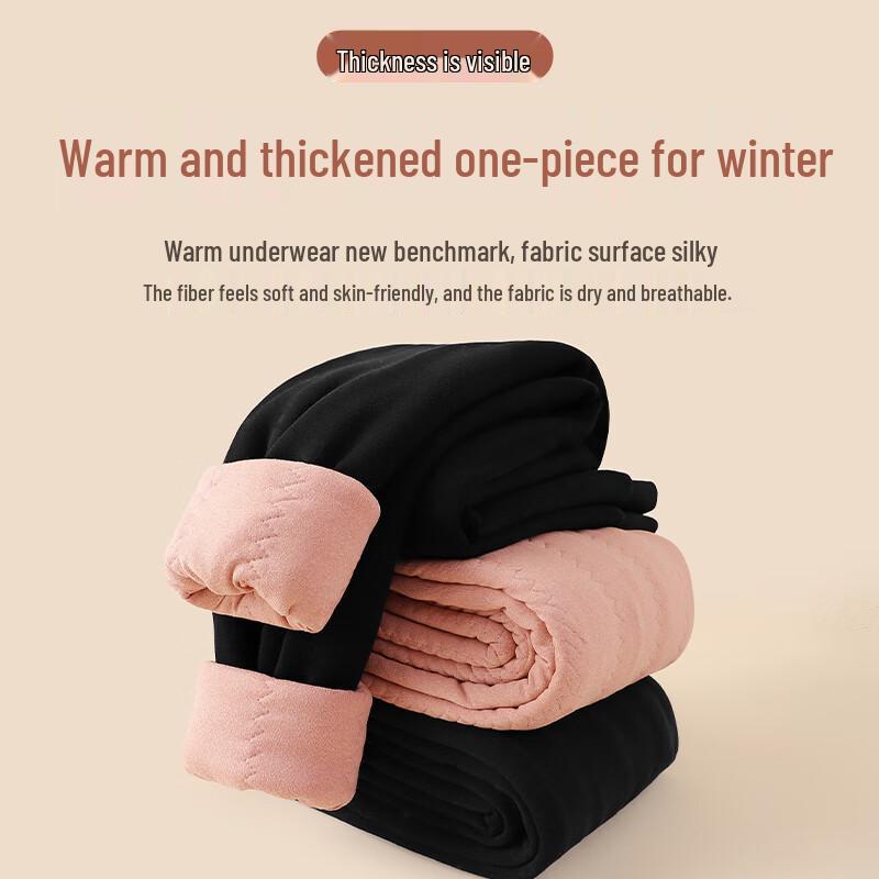 LANGSHA Women's Silk Fleece-Lined Thermal Leggings