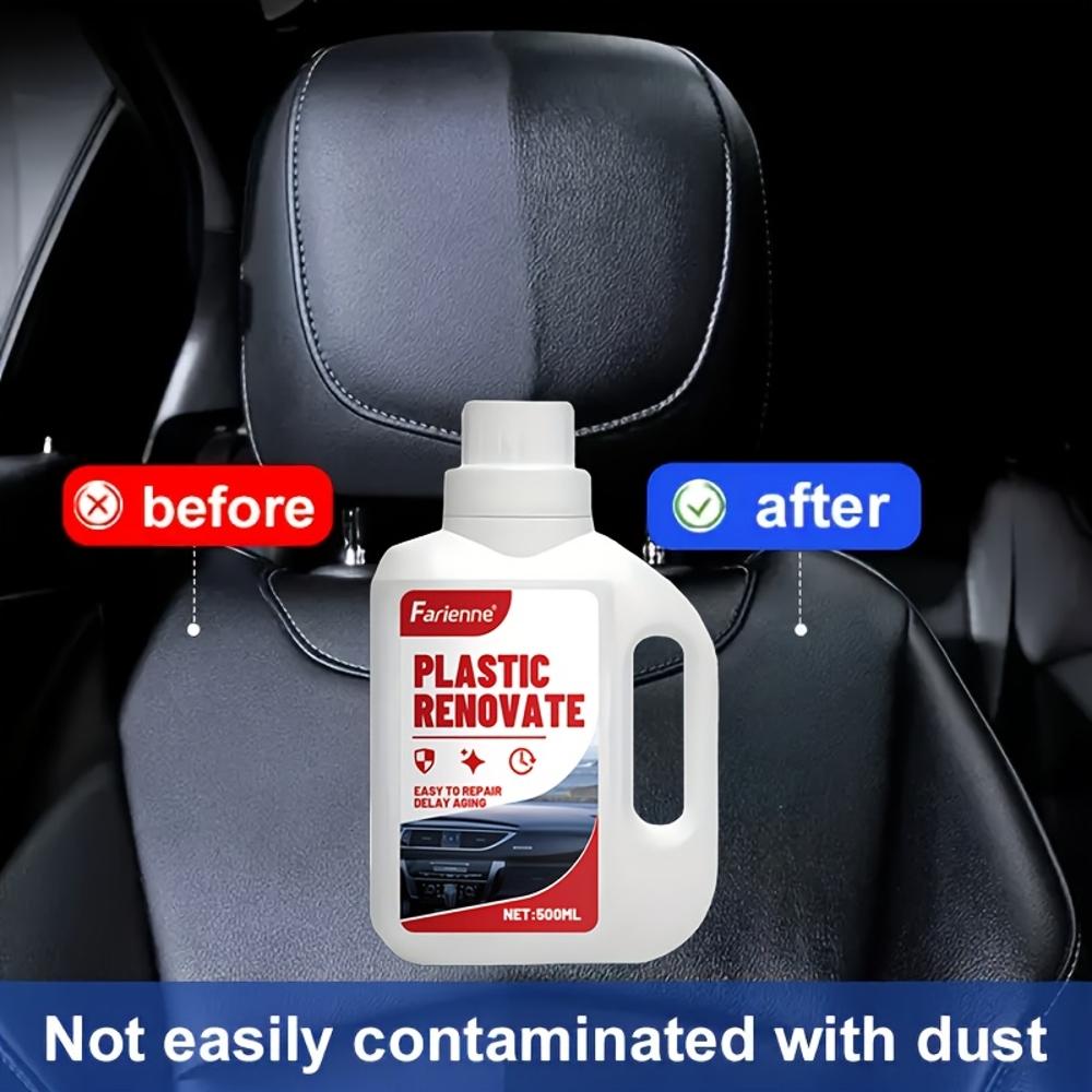 500ml Car Plastic Polishing Paste - Multi-Surface Polish for Leather, Plastic, Vinyl, Fabric - Fast-Drying, No Residue, for Car