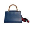 GUCCI leather 2way Handbag leather blue Women 470271 Used