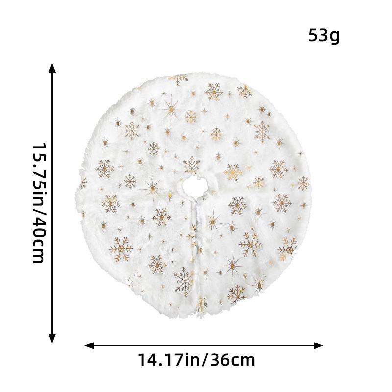 Port of Love Snowflake Mini Christmas Tree Skirt: Cute Star Ornament for Tabletop Tree Base Decoration