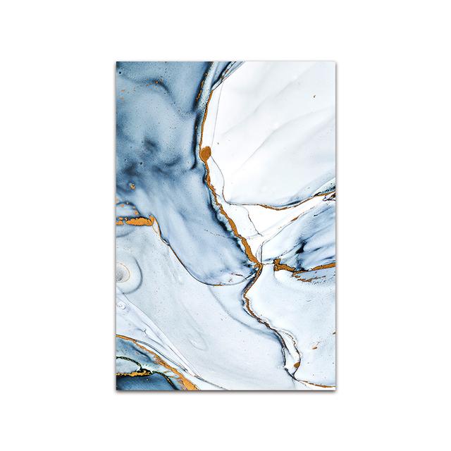 Abstraktní olejomalba Modrá řeka Moderní nástěnné Cuadros Plakáty a obrazy Living Room Home Decoration Art