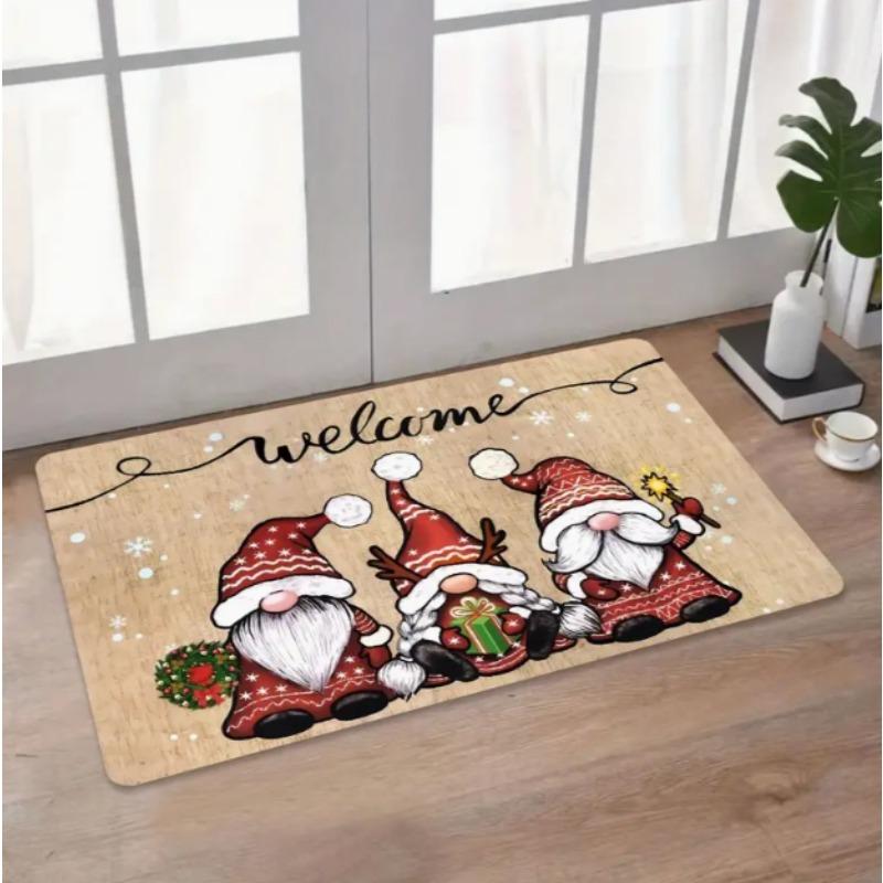Santa Claus Printed Door Mat Merry Christmas Christmas Holiday and For Entrance Bedroom Kitchen Christmas Door Mat Decoration