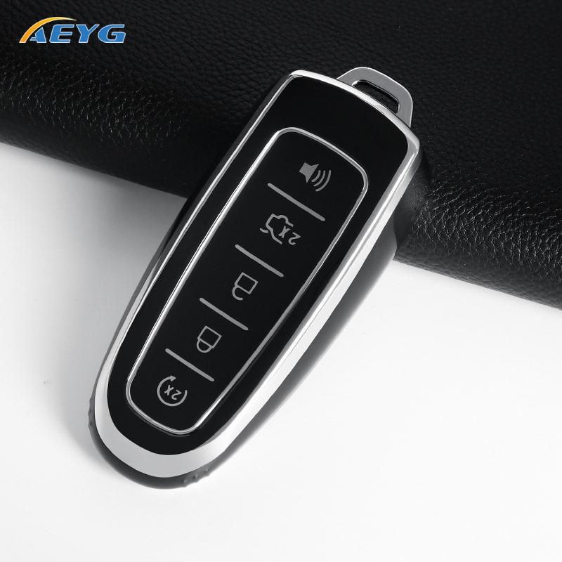 Car Key Case Cover Shell Fob For Ford Escape Focus C Max Kuga Edge Explorer Taurus Keyring Remote Control 5 Button Protection