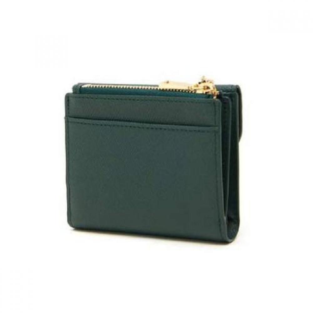 Daks Misty Flower Green Leather Check Flower Decoration Wallet Dcwa3e307e2