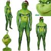 Festive Green Monster Grinch Christmas Cosplay Costume Zentai Bodysuit Jumpsuit