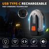 Luz Trasera Impermeable para Bicicleta Control Remoto Intermitentes 5 Modelos Carga para Bicicletas de Montaña Scooters