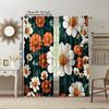 2 pcs   versatile polyester transparent curtains for home decoration Boho Daisy for use in bedrooms and living rooms