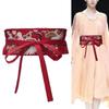 Embroidered Wide Belt Flower Women Waistband Retro Hanfu Cummerbunds  Girl