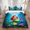 3pcs Ariel In the Sea Bedding Set Includes 1 Quilt Cover and 2 Pillowcases, Comfortable S005