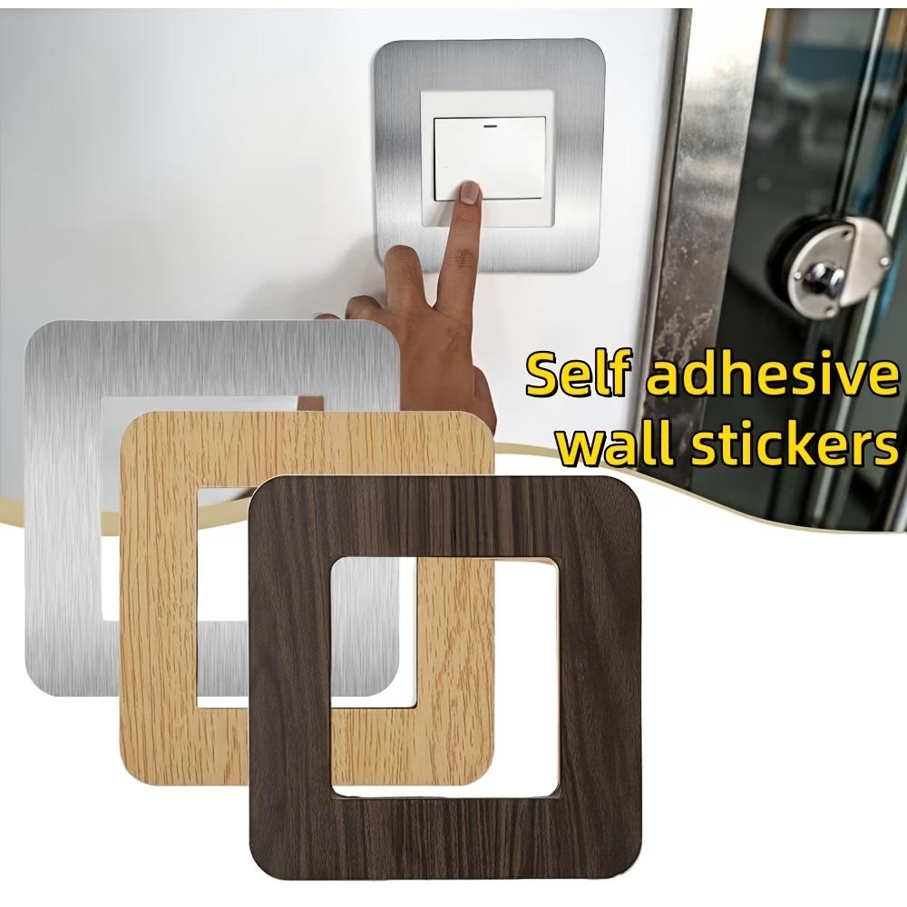 4PCS Modern Light Switch Sticker Acrylic Dustproof Switch Outlet Protective Cover Switch Wall Sticker For Living Room Home Decor