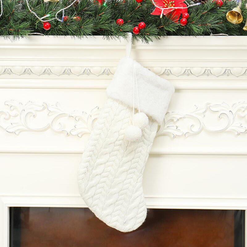 Cute Christmas Knitted Stockings Socks Candy Gift Party Favor Bag Tree Hanging Ornament Home Christmas Decoration