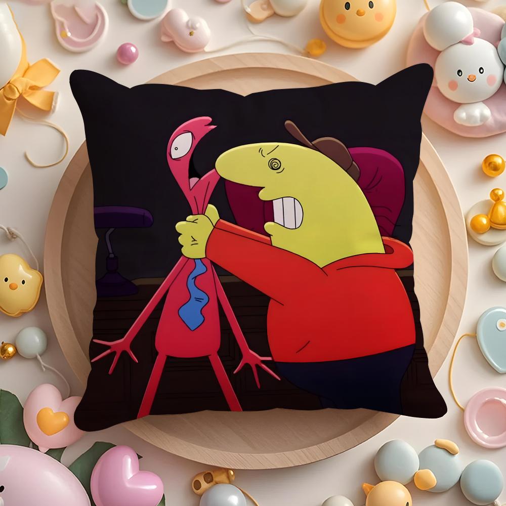 S-Smiling cartoon F-Friends Cushion Cover Home & Car Multi-Scene Pillow Cover - Reversible, Soft & Durable for Daily Use